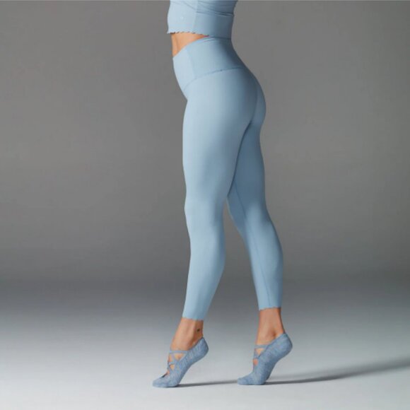 Tavi Pants - Blue Scallop High Waisted 7/8 Leggings